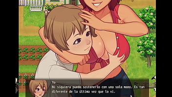 Preview 3 of Uk Escourt - [Hentai Game] Daily life of my conuntryside -Espa&ntilde_ol- (Parte 5) Mamadas en el ba&ntilde_o y me meto a duchar con ella