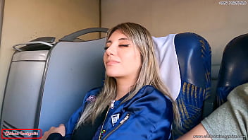 Preview 1 of Ceu Xxxxx Vdo - Mi compa&ntilde_era de ASIENTO en BUS se calienta y termina devor&aacute_ndose mi PICO y leche- P&Uacute_BLICO- TRAILER-RISKY