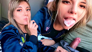Preview 4 of Ceu Xxxxx Vdo - Mi compa&ntilde_era de ASIENTO en BUS se calienta y termina devor&aacute_ndose mi PICO y leche- P&Uacute_BLICO- TRAILER-RISKY