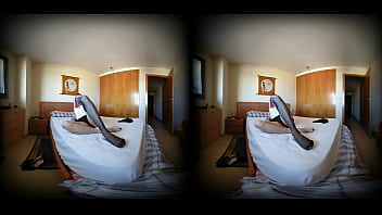 Preview 2 of Srilanka Muslim Couple Scandle - Slutty crossdresser teasing on bed [VR180]