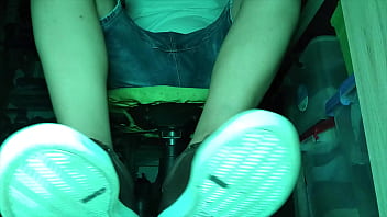 Preview 1 of Tagsjuicy Wet Pussy - SMELL MY SOCKS AND MY FEET UNDER MY DESK