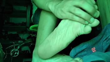 Preview 4 of Tagsjuicy Wet Pussy - SMELL MY SOCKS AND MY FEET UNDER MY DESK