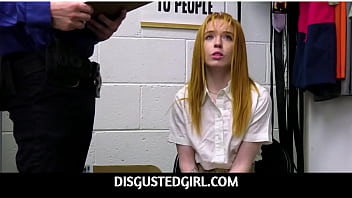 Preview 1 of Breast Ava - DisgustedGirl - Teen Agrees to Be a Good Girl and Lets Officer Strip Search Her