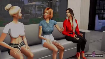 Preview 1 of Malaysian Aunties - I confess to my friends that I am a lesbian and they both have sex with me - Sexual Hot Animations