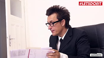 Preview 1 of Bondage Winter - Gorgeous Secretary Kadisha Latina Gets To Taste Old Man&#039_s Balls And Cock In His Office And He Fucks Her Good Deep In Her Tight Pussy - LETSDOEIT