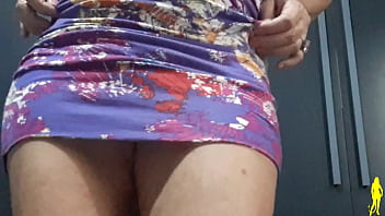Preview 2 of 19 Years Xxxx - blonde in sexy dress showing hairy pussy