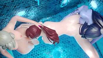 Preview 3 of Johnny Sins Gets Rimmed - Three animation dickgirls fuck each other in asses and cum on each other - 3d futanari sex