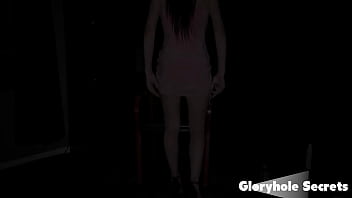 Preview 2 of Sauna Hajnal - GloryholeSecrets - Brunette Babe Gets Come In Her Mouth At The Gloryhole