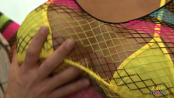 Preview 1 of Gloryhole Wwe - MILF screwing on the couch after drooling on a hard cock
