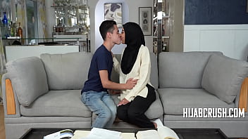 Preview 2 of Cherokee And Mandigo Booty - Teen In Hijab Just Wants A One Night Stand- Malina Melendez