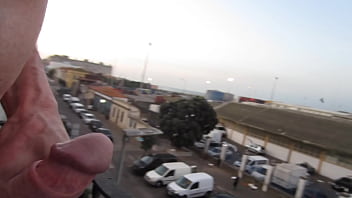 Preview 3 of Egyptian Carate Sex - Show my dick on a balcony in Porto Portugal - exhibitionist