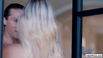Preview 1 of Bi Couple Forced Teacher Rape - Blonde milf neighbors want guys big cock