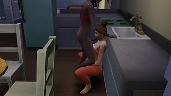 Preview 3 of Sex Show Sexy - Black Futa Gets Sucked Off By Her White Step Sister