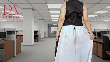 Preview 1 of Mamis Xxx Enanitas Porno - Naked secretary seduces her boss,  shows her pussy,  tits and cunt.