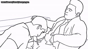 Preview 2 of Rocco Banged - Black And white animated gay porn part 1