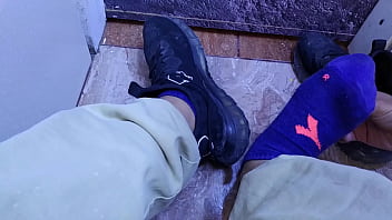 Preview 2 of Amature Incest - SHOWING MY DIRTY SNEAKERS AND MASSAGING MY SWEATY FEET