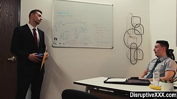 Preview 1 of Mmf 3some Movies - Office clerk has no choice but to suck boss&#039_ step-son cock