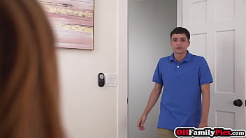 Preview 1 of Look Seins - Redhead teen stepsister Amber Stark just wanted some hard cock so stepbrother came and used by her