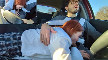 Preview 2 of Nigerian Toes - Car sex with my teen stepsister,  redhead hot girl,  creampie (DIA ITALIANO AMATORIALE)