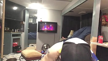 Preview 2 of Zahra Elisa - Wife watches husband suck her dads huge dick