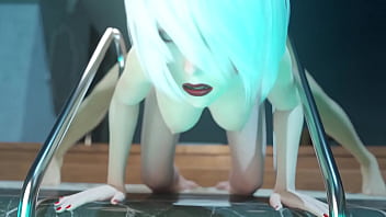 Preview 2 of Wild Vs Man - Hot futanari sex near pool - sexy girl sucks cock,  and animation shemale fucks bitch and cum on her body
