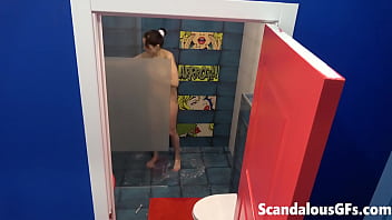 Preview 4 of Chicos De Secundaria - A steamy video of my hot nude girlfriend bathing