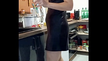 Preview 1 of Senxx Videos - 1126 - Clothed Black Satin Dress &amp_ Satin Panties,  French Slut,  Lingerie,  Fuck,  Doggystyle,  Blowjob,  POV,  Dirty French Talk
