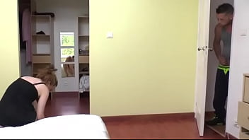 Preview 1 of Cum While Throated - Naughty small titted brunette gets her ass stuffed and creamed by her roommate