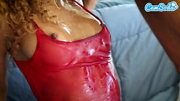 Preview 2 of Bollybood Xnxx - Scarlit Scandal Gets Oiled Up and Takes a HUGE Cock on Valentines Day