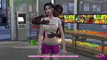 Preview 2 of Masturbacion Femenina Seriporno - [TRAILER] Bride enjoying the last days before getting married. Sex in the supermarket - Interracial cheating