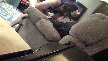 Preview 3 of Alura Jenson Strapon In Jail - Camper sucks resting neighbor big cock