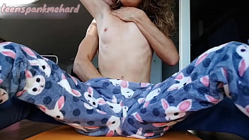 Preview 4 of Costum Sexy - stepbrother teasing small tits and wet pussy stepsister in pajamas