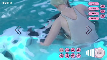 Preview 4 of Want Wow - Animation futa sex in the water - shy dickgirl gently fucks a woman