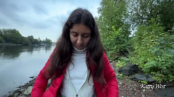 Preview 2 of Desi Women River Bath - Evening walk in the park ended with sex with a stranger in the bushes