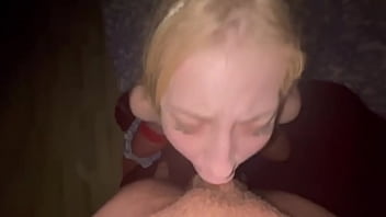 Preview 2 of Femdom Mistress Fuck Slave - Russian Blonde Teen First Time In Front Of Camera - Homemade Amateur Porn With Creampie