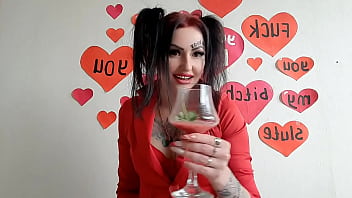 Preview 4 of Brutal Teach - Happy Valentine&#039_s Day! Dominatrix Nika congratulates you and gives you a present.