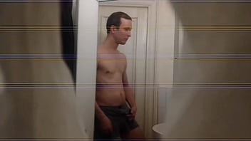 Preview 3 of Nick Male - Sex model mars6mars masturbate at WC (spy cam)