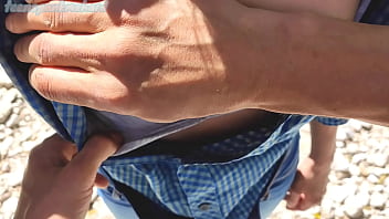 Preview 1 of Segunda Paja - handjob for stepdaddy outdoor and cumshot on ass