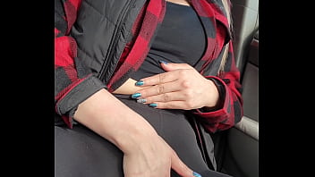 Preview 2 of Young Harlots Riding School - Teacher in leggings gets off in car at lunch