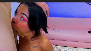 Preview 1 of Sunny Leone Oil Video - Insatiable sluts line up to suck this stranger&#039_s big cock