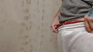 Preview 1 of Ginateen Sex - Tattooed Redhead Pissing |UncutAtNight|