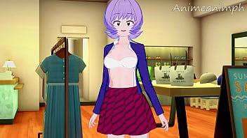 Preview 1 of Estelle Lorence - Komi-san | Osana Najimi como la putita que es se pone a chupar y follar en el supermercado