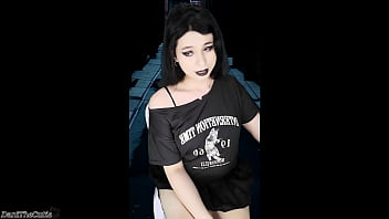 Preview 2 of Pakistan Pashto Sex Videos Play - badass emo goth girl DaniTheCutie agrees to strip and get fucked by a machine for money