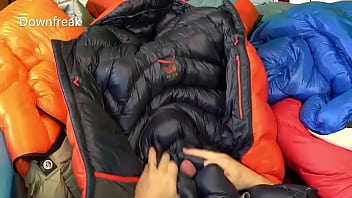 Preview 4 of Jak Robert - 20 Down Jackets In An Inflatable Pool