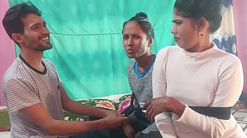 Preview 1 of Son Fuck Hot Mom Video - Two black chicks gets shared between a group of horny guys foursome fucks fantastic group sex ,  Hanif  and Popy khatun and Sumona and Manik