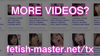 Preview 4 of Beth Poenix - Japanese Asian Tongue Spit Face Nose Licking Sucking Kissing Handjob Fetish - More at fetish-master.net
