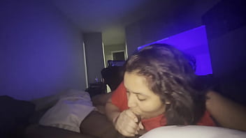 Preview 4 of Janpan X Move - LATINA WIFE GIVES BOYFRIEND A BLOWJOB BEFORE THE SUPERBOWL ON MADDEN 23