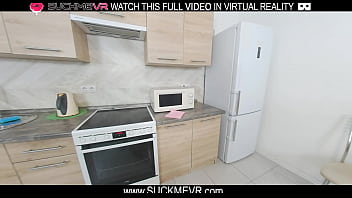 Preview 3 of Misar X Hd - Brunette Melissa Creative sucks and fucks a black cock while moanin in VR.