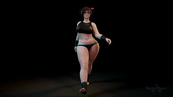 Preview 1 of Turkish Kamera - Mei sexy walk 3d animated nude pmv