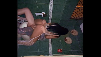 Preview 2 of Xxx Xxxyh - Jovenes cachondos follando duro en el ba&ntilde_o por la noche